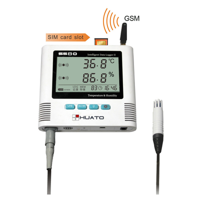 China Temperatur-Feuchtigkeit G-/MDatenlogger 8℃ Refrigerature mit LED und solider Warnungs-Funktion HUATO S580-EX-GSM fournisseur