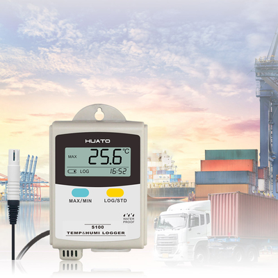 China Externe Sensor-Temperatur-Recorder-Datenlogger, Temperatur und Feuchtigkeits-Blockwinde fournisseur