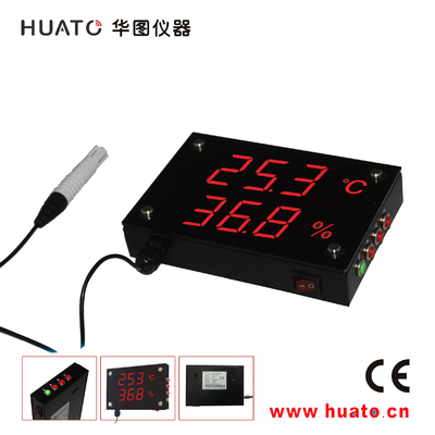 China 10 Meter-Sichtabstands-Digital-Thermometer-Hygrometer mit externe Sonde roter LED-Anzeige fournisseur