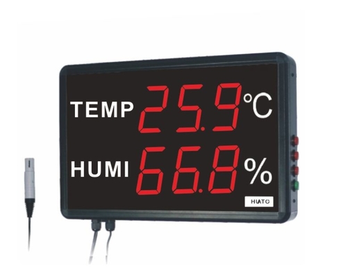 China Hohes Stabilitäts-Digital-Thermometer-Hygrometer-externes Warnungs-Metallacryl-Material fournisseur